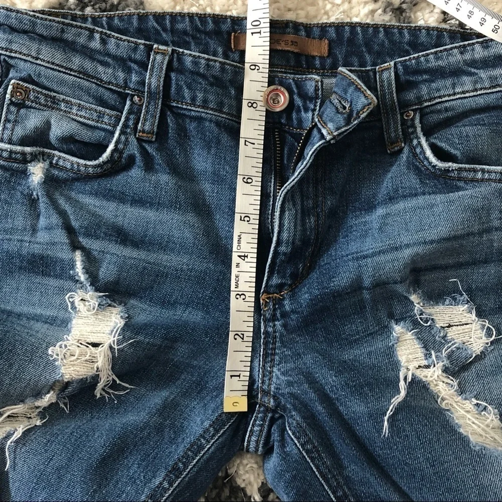 Joe's Jeans Billie Ankle Boyfriend Slim Womens Sz 26 Destroyed Grunge Skater